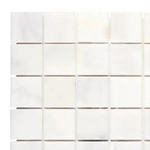 2 X 2 Afyon White Marble Polished Mosaic Tile-Marble Mosaic-American Tile Depot