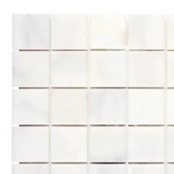 2 X 2 Afyon White Marble Polished Mosaic Tile