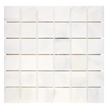 2 X 2 Afyon White Marble Polished Mosaic Tile