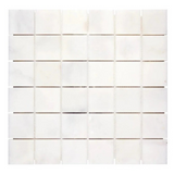 2 X 2 Afyon White Marble Polished Mosaic Tile