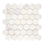 Afyon White Marble Polished 2" Hexagon Mosaic Tile-Marble Mosaic-American Tile Depot