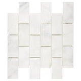 2 X 4 Afyon White Marble Polished Brick Mosaic Tile