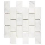 2 X 4 Afyon White Marble Polished Brick Mosaic Tile