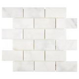 2 X 4 Afyon White Marble Polished Brick Mosaic Tile