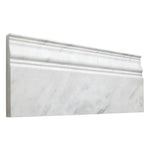 Sample of Afyon White Marble Polished 4 3/4 X 12 Baseboard Trim Liner-Sample-American Tile Depot