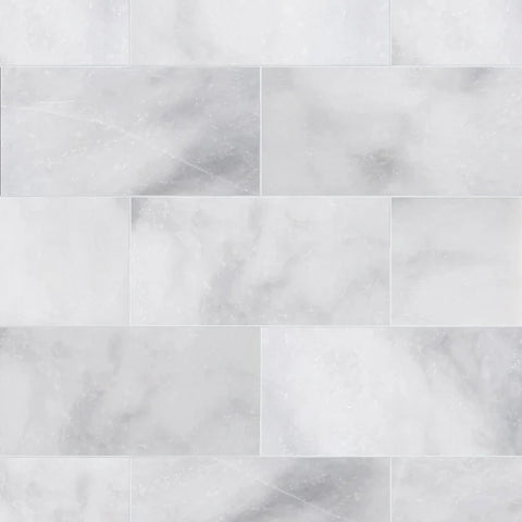 6 X 12 Afyon White Marble Polished Field Tile