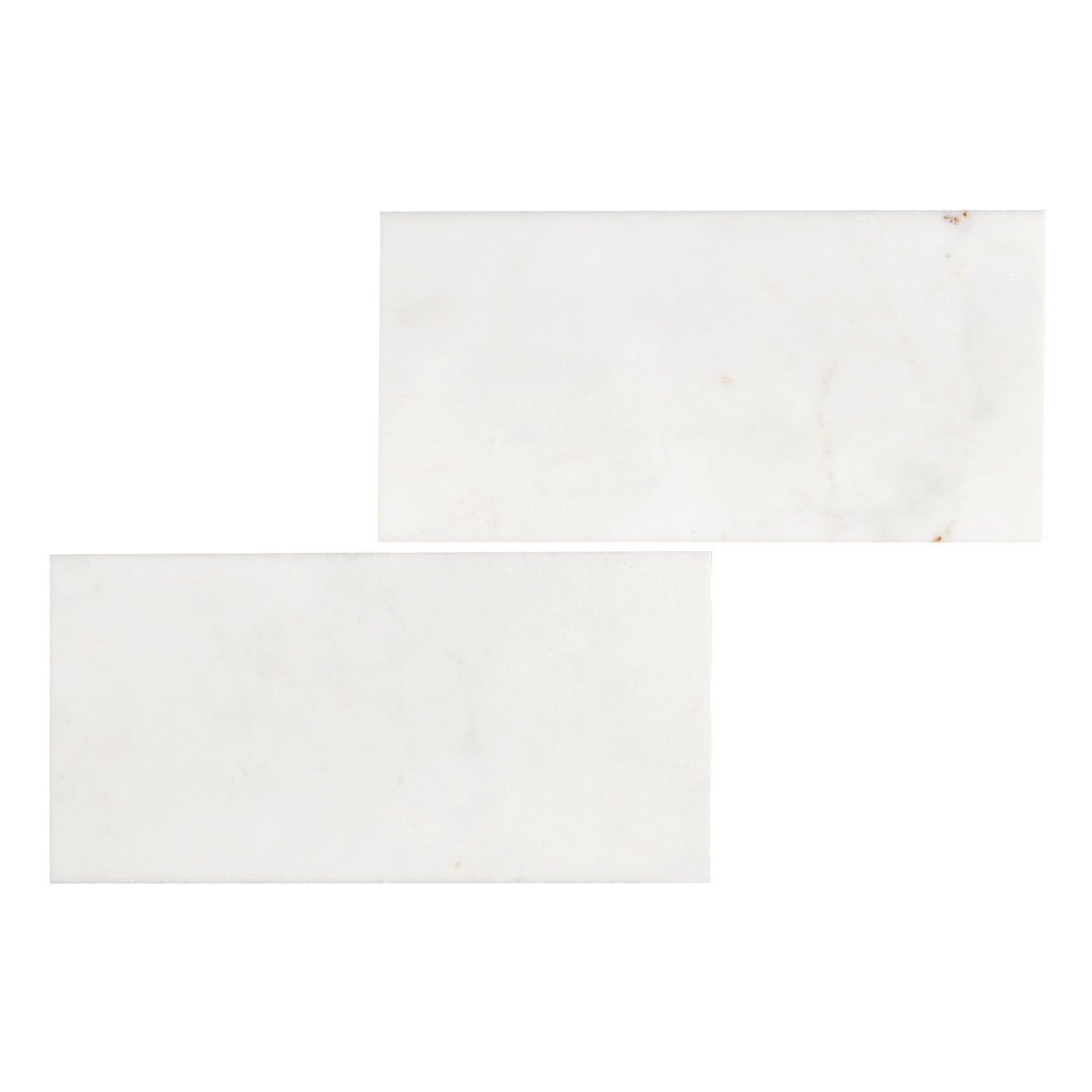 Sample of 6 X 12 Afyon White Marble Polished Field Tile-Sample-American Tile Depot