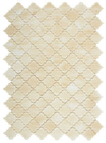 Sultan Beige Stroke Glossy Arabesque Glass Mosaic Tile-Glass Mosaic-American Tile Depot