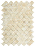 Sultan Beige Stroke Glossy Arabesque Glass Mosaic Tile