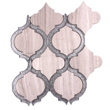 Grace Crystal Grey Arabesque Waterjet Mosaic Wall Tile-Mixed Mosaic-American Tile Depot