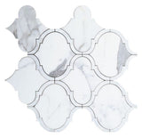 Grace Pearl Calacatta White Arabesque Waterjet Mosaic Wall Tile