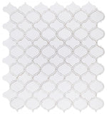 Grace Pearl Thassos New Arabesque Waterjet Mosaic Wall Tile-Mixed Mosaic-American Tile Depot