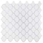 Grace Pearl Thassos New Arabesque Waterjet Mosaic Wall Tile-Mixed Mosaic-American Tile Depot