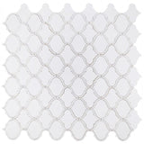 Grace Pearl Thassos New Arabesque Waterjet Mosaic Wall Tile-Mixed Mosaic-American Tile Depot