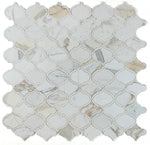 Grace Precious Calacatta Arabesque Waterjet Mosaic Wall Tile-Marble Mosaic-American Tile Depot