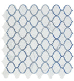 Grace Royal Sapphire Arabesque Waterjet Mosaic Wall Tile-Mixed Mosaic-American Tile Depot