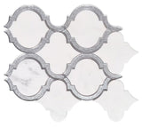 Grace Silver White Arabesque Waterjet Mosaic Wall Tile