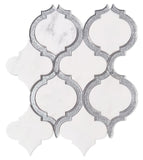 Grace Silver White Arabesque Waterjet Mosaic Wall Tile