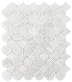 Grace White Arabesque Waterjet Mosaic Wall Tile-Mixed Mosaic-American Tile Depot