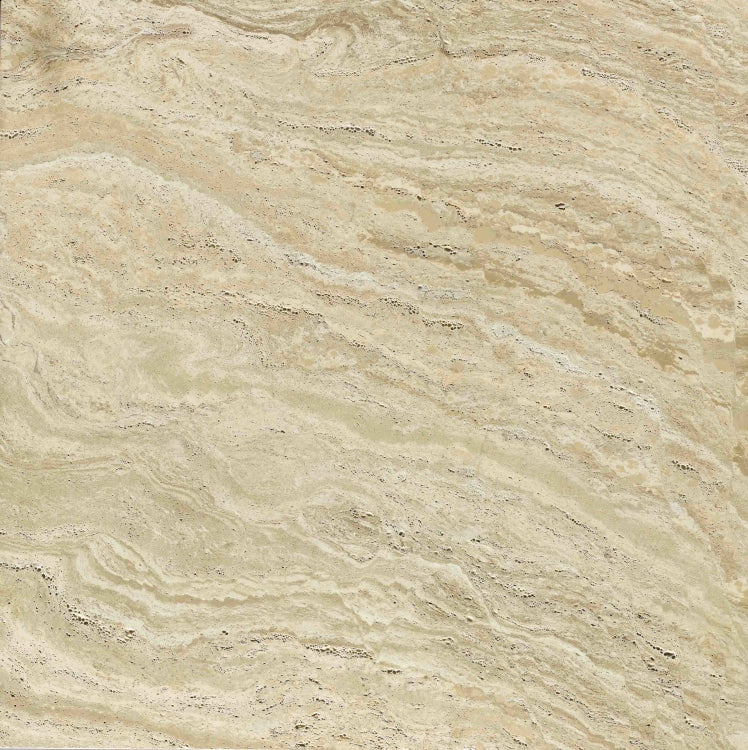 Sample of 32 X 32 Andean Cream Polished Travertine Look Porcelain Tile-Sample-American Tile Depot