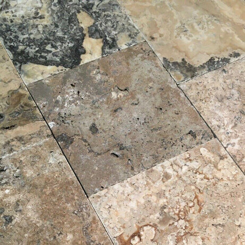 Sample of 12 X 12 Antico Onyx Travertine Tumbled Field Tile-Sample-American Tile Depot