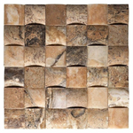 2 X 2 Antico Onyx Travertine CNC-Arched Mosaic Tile-Travertine Mosaic-American Tile Depot