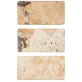 3 X 6 Antico Onyx Travertine Tumbled Subway Brick Field Tile