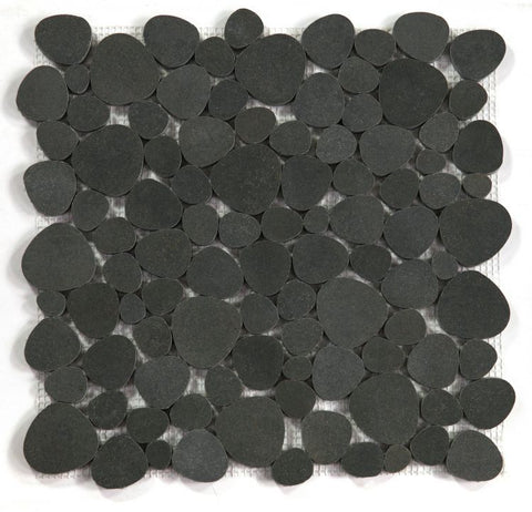 Athena Brigid Basalt Pebble Mosaic Tile