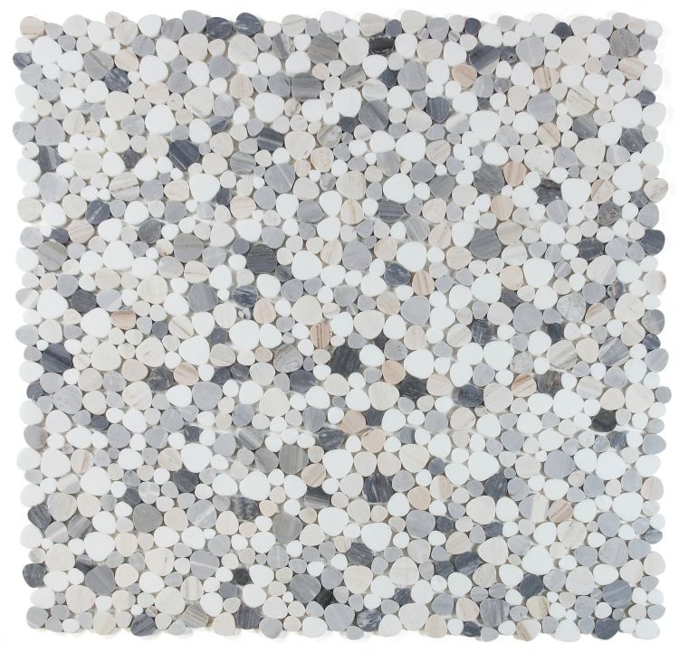 Athena Brigid Beach Polished Pebble Marble Mosaic Tile-Marble Mosaic-American Tile Depot