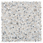 Athena Minerva Blue Polished Pebble Marble Mosaic Tile-Marble Mosaic-American Tile Depot