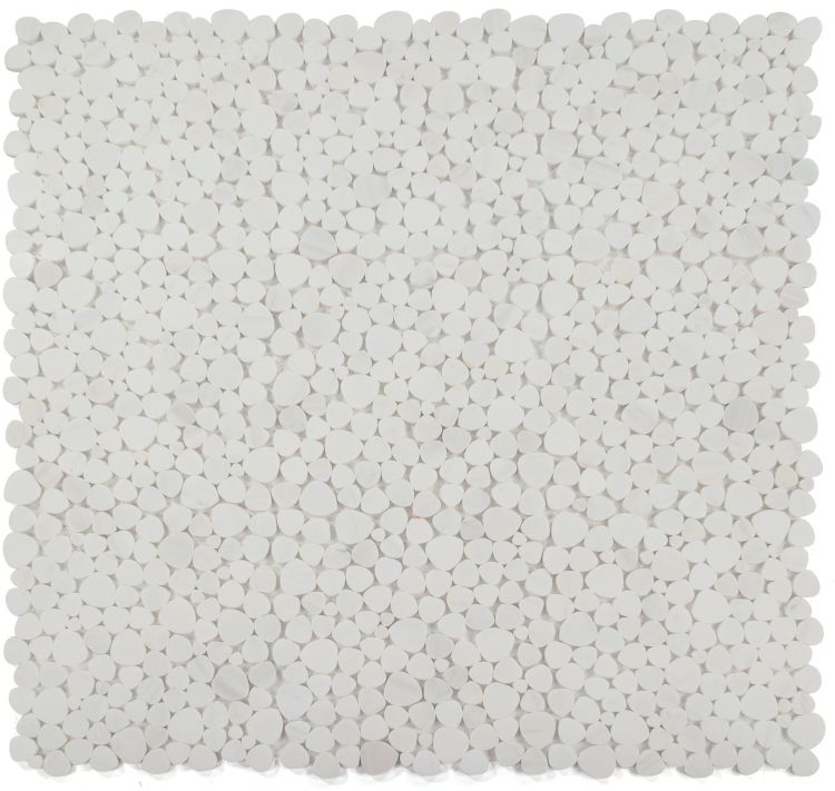 Athena Minerva Dolomite Honed Pebble Marble Mosaic Tile-Marble Mosaic-American Tile Depot