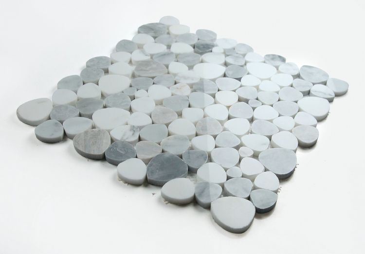 Athena Brigid Dusk Polished Pebble Marble Mosaic Tile-Marble Mosaic-American Tile Depot