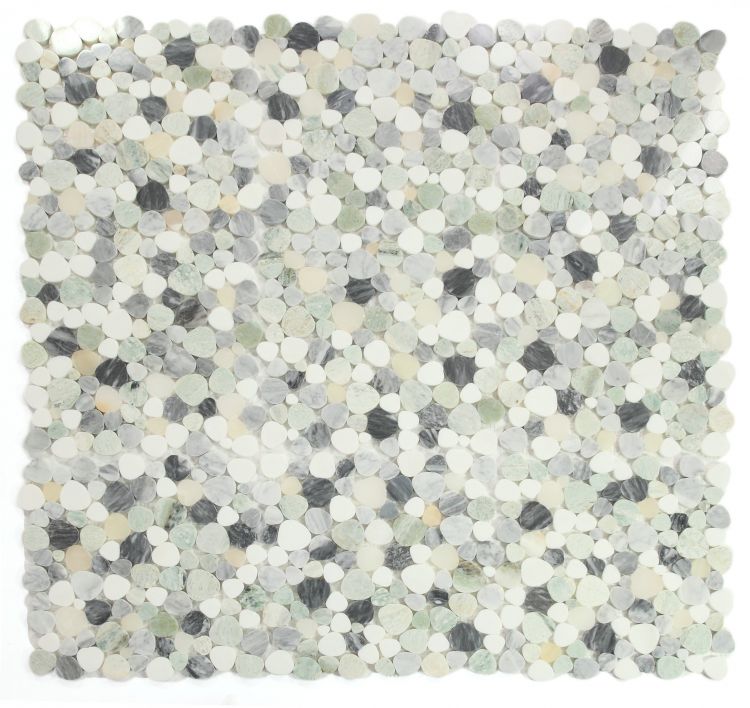 Athena Brigid Grassland Polished Pebble Marble Mosaic Tile-Marble Mosaic-American Tile Depot