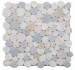 Athena Minerva Marina Polished Pebble Marble Mosaic Tile-Marble Mosaic-American Tile Depot