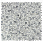 Athena Brigid Mix Grey Polished Pebble Marble Mosaic Tile-Marble Mosaic-American Tile Depot