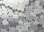 Athena Brigid Mix Grey Polished Pebble Marble Mosaic Tile-Marble Mosaic-American Tile Depot