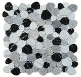 Athena Brigid Moonlight Polished Pebble Marble Mosaic Tile-Marble Mosaic-American Tile Depot