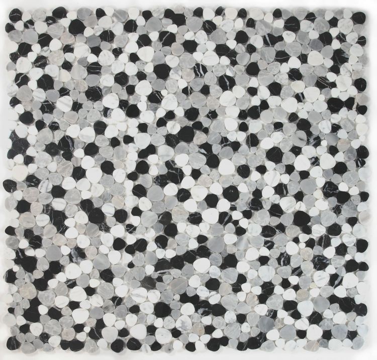 Athena Brigid Moonlight Polished Pebble Marble Mosaic Tile-Marble Mosaic-American Tile Depot