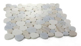 Athena Minerva Sky Polished Pebble Marble Mosaic Tile