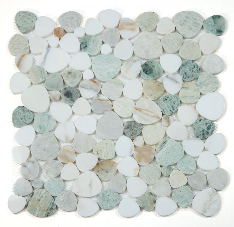 Athena Brigid Spring Polished Pebble Marble Mosaic Tile-Marble Mosaic-American Tile Depot