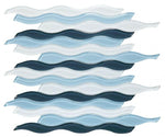 Aqua Blue Glossy Wave Glass Mosaic Tile-Glass Mosaic-American Tile Depot