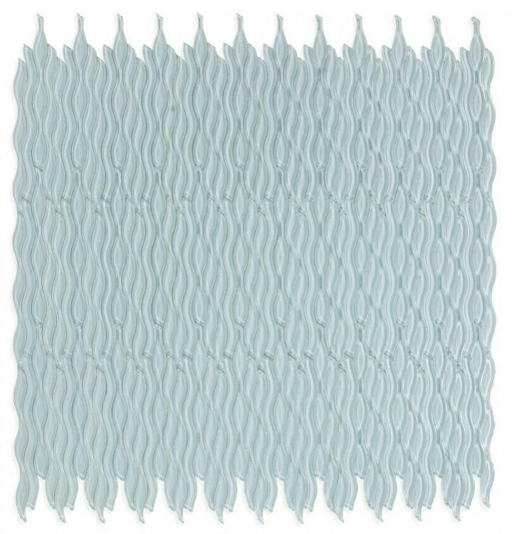 Aqua Turquoise Glossy Wave Glass Mosaic Tile-Glass Mosaic-American Tile Depot