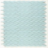 Aqua Light Green Glossy Wave Glass Mosaic Tile