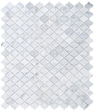 Sample of Precious Stone Arabesque Carrara Polished Lantern Marble Mosaic Tile-Sample-American Tile Depot