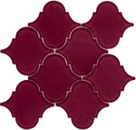 Sultan Purple Red Arabesque Glass Mosaic Tile-Glass Mosaic-American Tile Depot