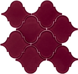 Sultan Purple Red Arabesque Glass Mosaic Tile