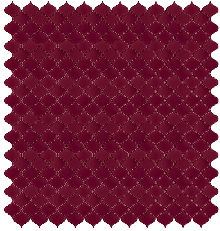 Sultan Purple Red Arabesque Glass Mosaic Tile-Glass Mosaic-American Tile Depot