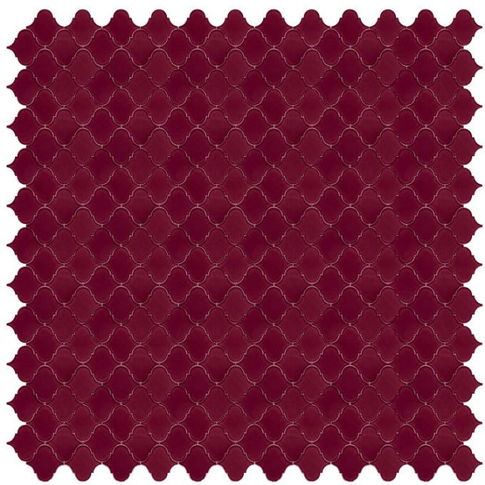 Sultan Purple Red Arabesque Glass Mosaic Tile-Glass Mosaic-American Tile Depot