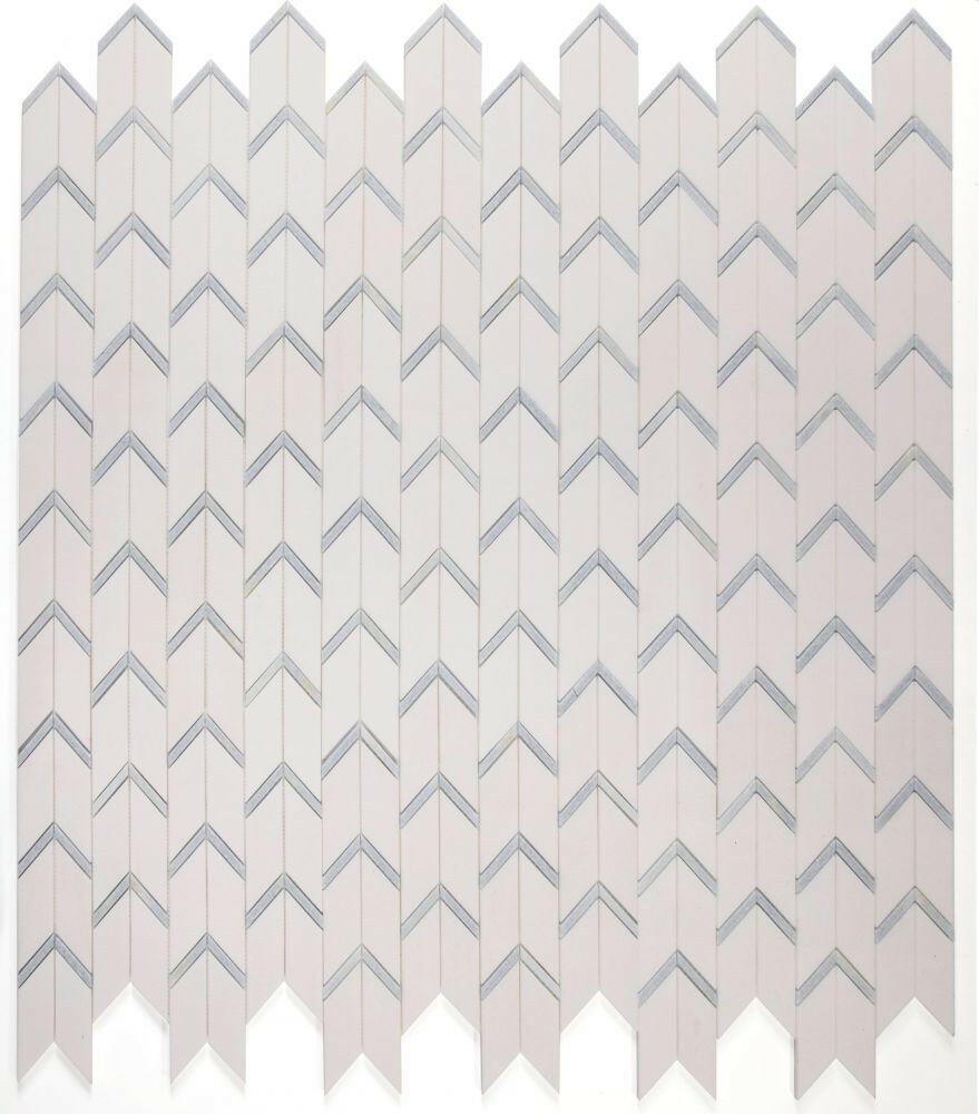 Arrow Ocean Polished Chevron Marble Mosaic Tile-Marble Mosaic-American Tile Depot