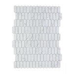 Arrow Picket Statuario Matte Elongated Hexagon Porcelain Mosaic Tile-Porcelain Mosaic-American Tile Depot